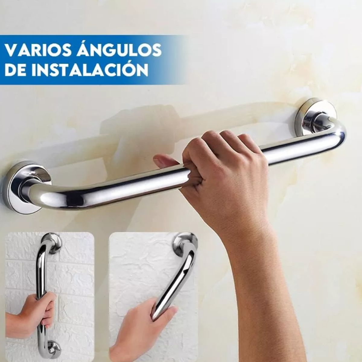 KUANGYE - Pack 3 Barras Seguridad Manilla Para Baños Ducha Pasillos