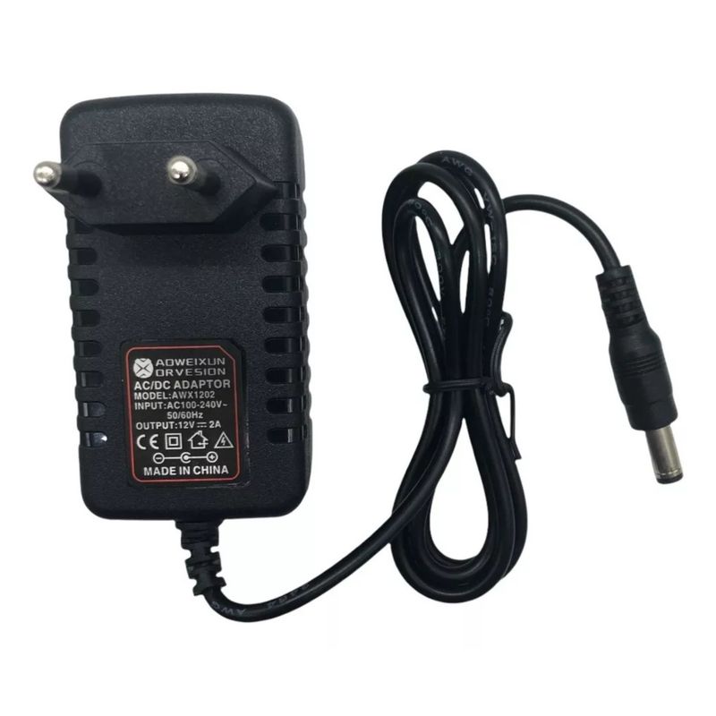 GENERICO - Fuente de poder Para Camaras de Seguridad 12V 2Amp 55x25mm
