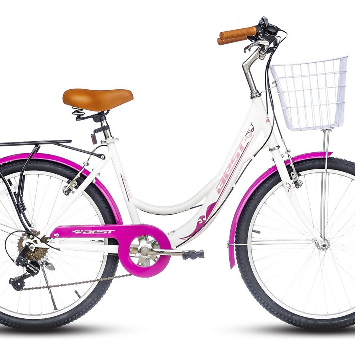 BEST - Bicicleta Best Branta City 24 Mujer Talla 16 Blanco