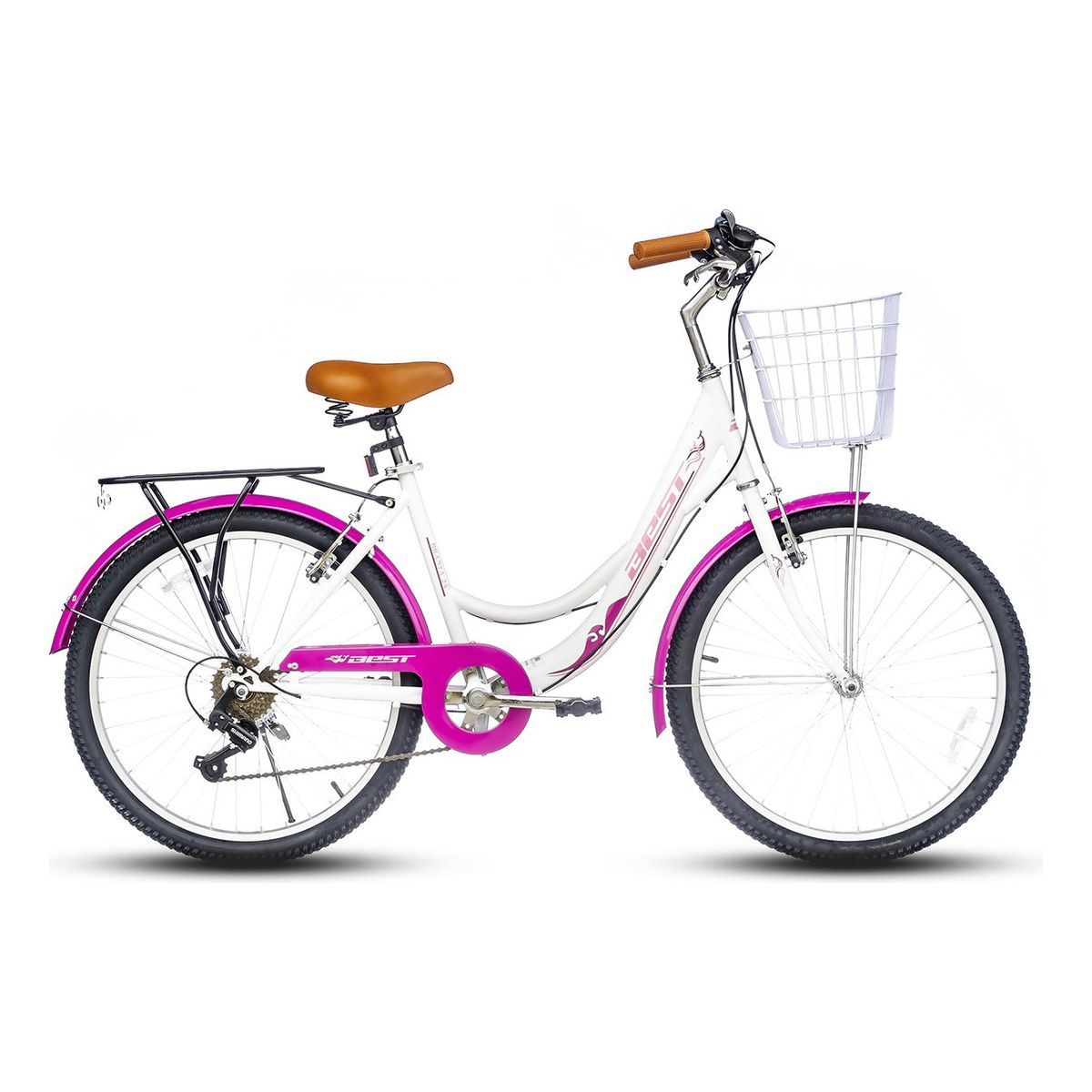 BEST - Bicicleta Best Branta City 24 Mujer Talla 16 Blanco