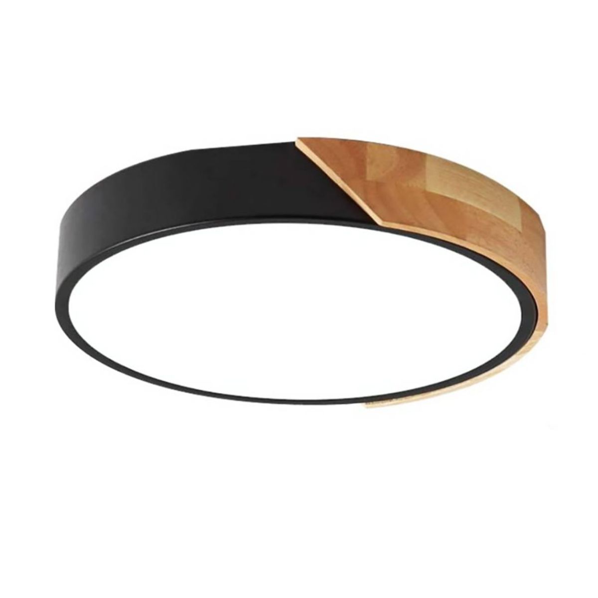 CASA NEW - Lámpara de Techo Moderna 30cm Redondo 3 Colores - Negro