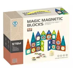 GENERICO - Bloque de construcción magnético con bola 52 piezas multicolor