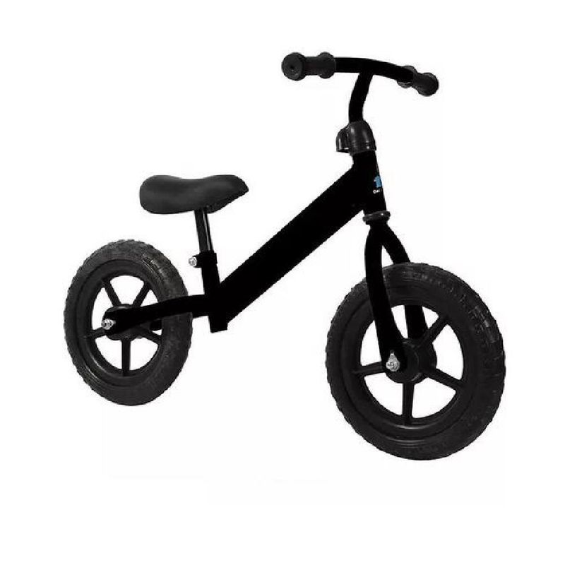 GENERICO - Bicicleta De Equilibrio Sin Pedales De Aprendizaje Niños Negra rueda Negras