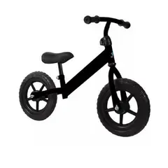 GENERICO - Bicicleta De Equilibrio Sin Pedales De Aprendizaje Niños Negra rueda Negras