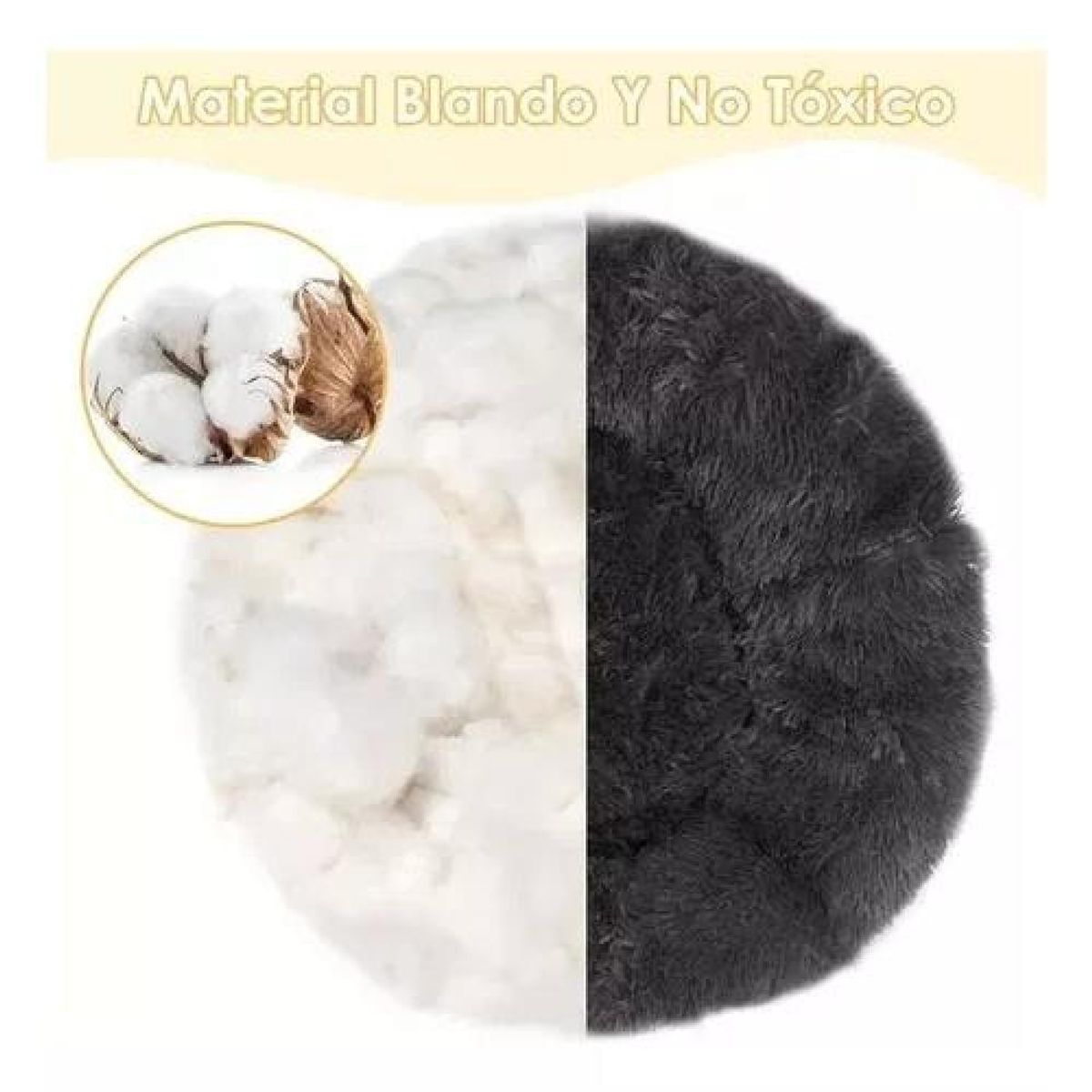 GENERICO - Cama para mascotas antiestrés 80 cm talla XL marrón