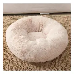 GENERICO - Cama para mascotas antiestrés 90 cm talla XXL crema