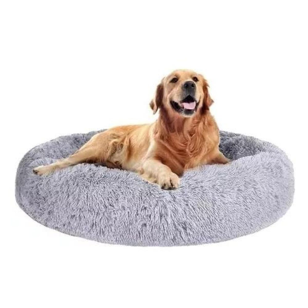 GENERICO - Cama para mascotas antiestrés 90 cm talla XXL gris