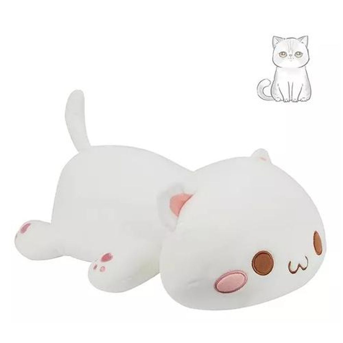 GENERICO - Peluche Gatito Kawaii 35 Cm
