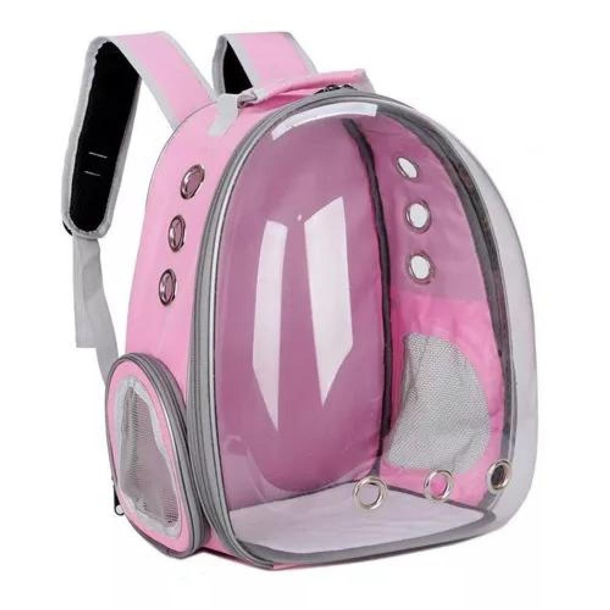 GENERICO - Bolsa de viaje para gatos mochila transparente Rosado