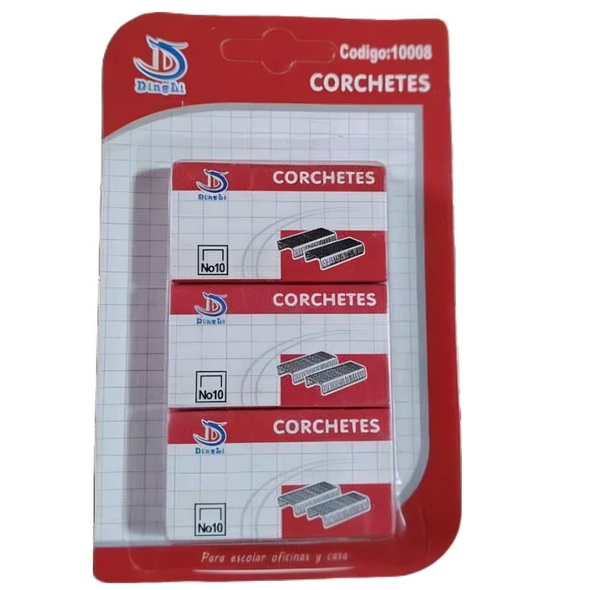 GENERICO - Corchetes N°10 set de 3 unidades en pack de 5 unidades