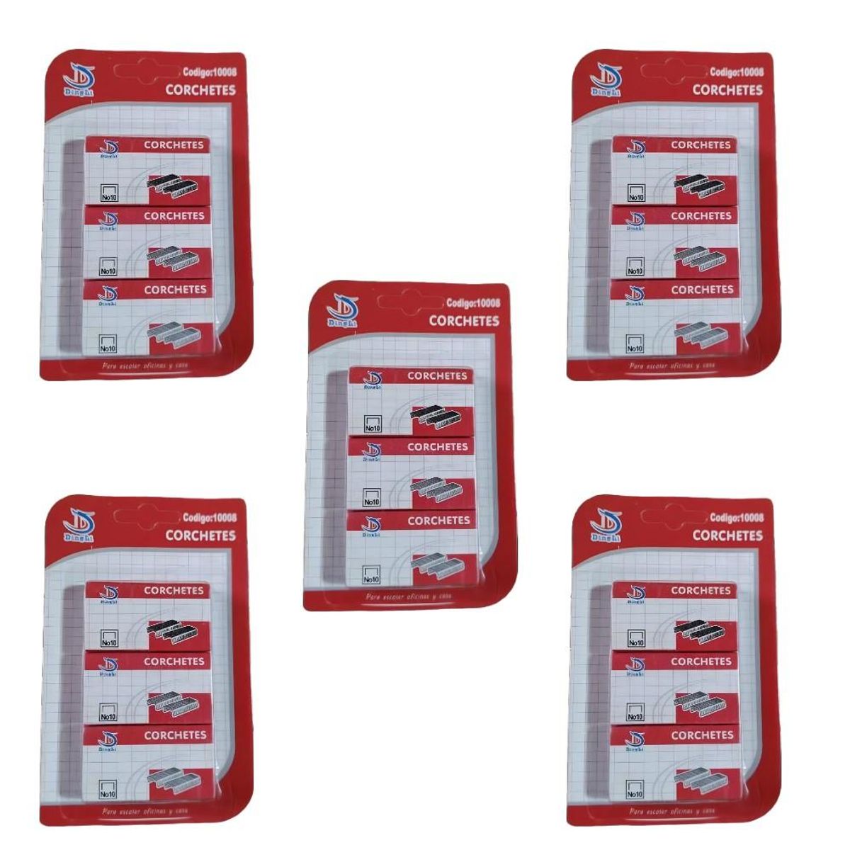 GENERICO - Corchetes N°10 set de 3 unidades en pack de 5 unidades