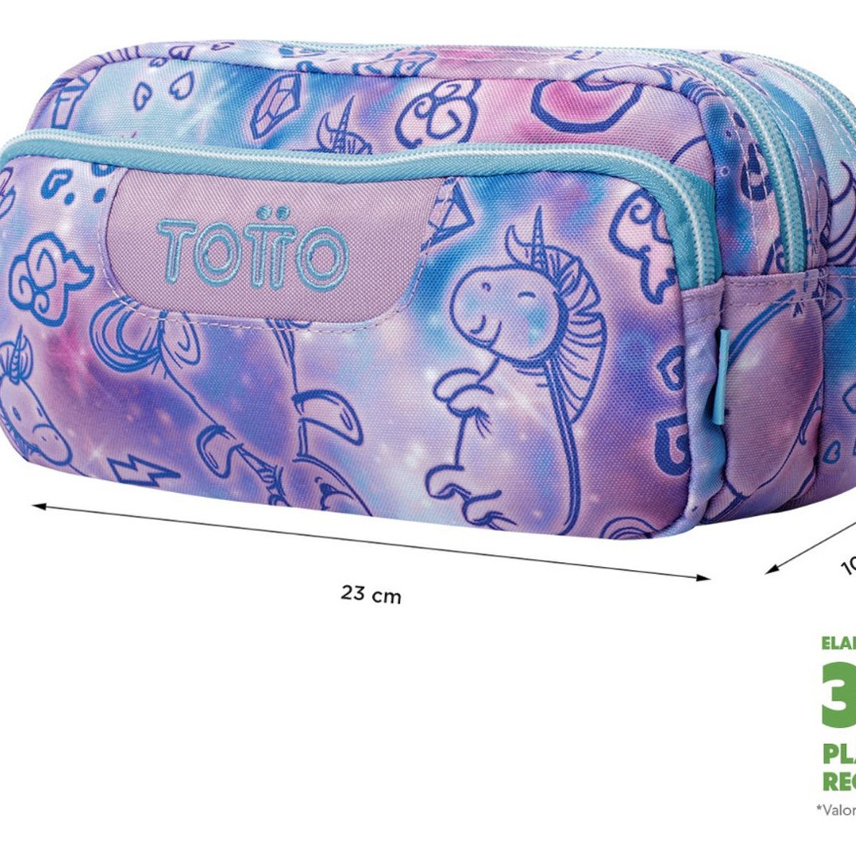 TOTTO - Totto Estuche Escolar Organizador Lapices Rpet Impermeable