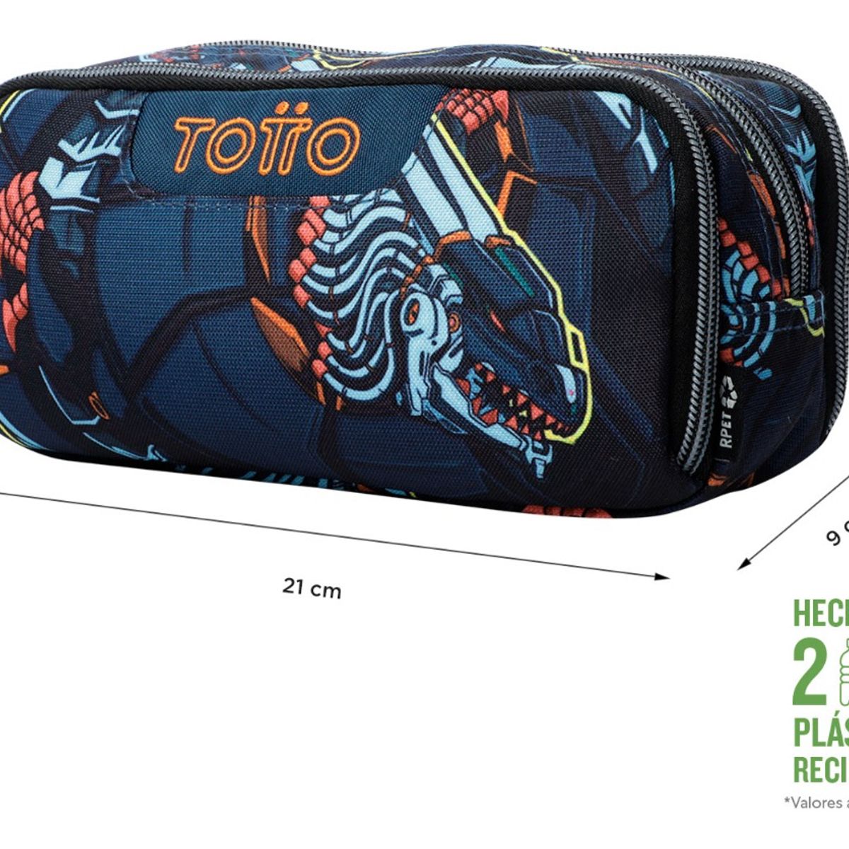 TOTTO - Totto Estuche Escolar para Lapices Rpet Impermeable CIN242