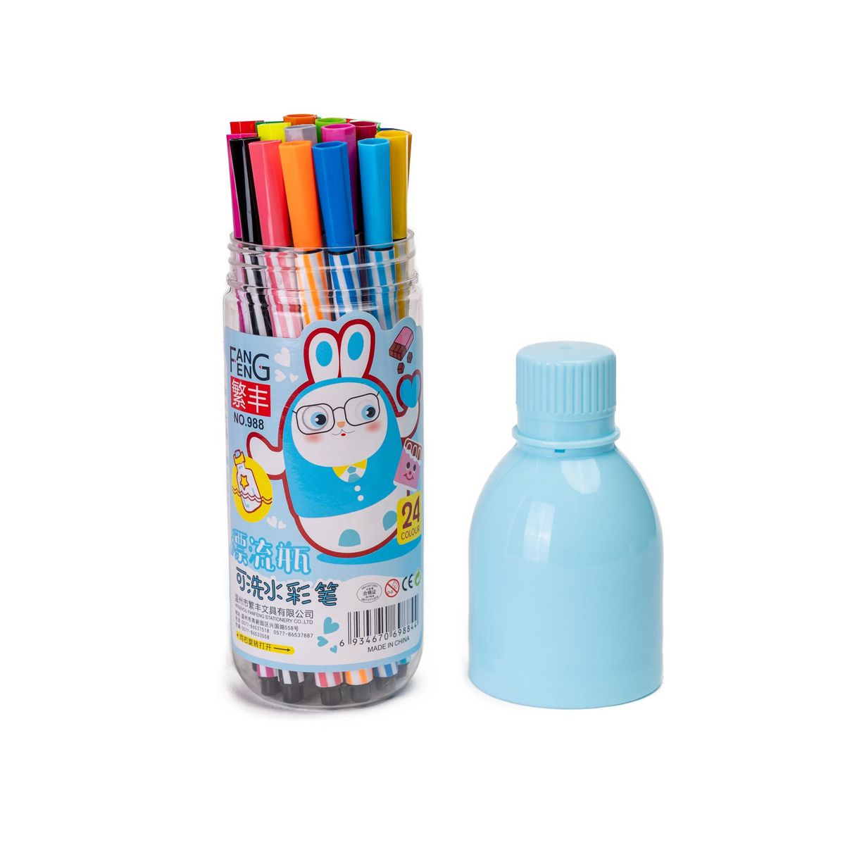 CHINITOWN - Botella Contenedora De Lápices 24 Colores Chinitown