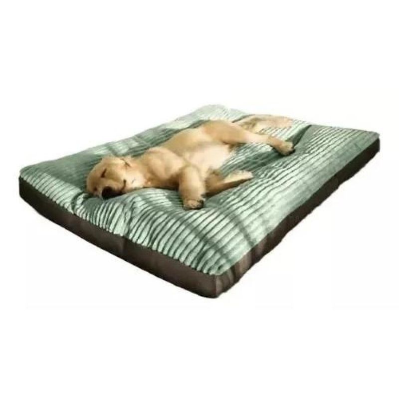 GENERICO - Cama ortopédica antiestrés premium 110 cm para perros verde
