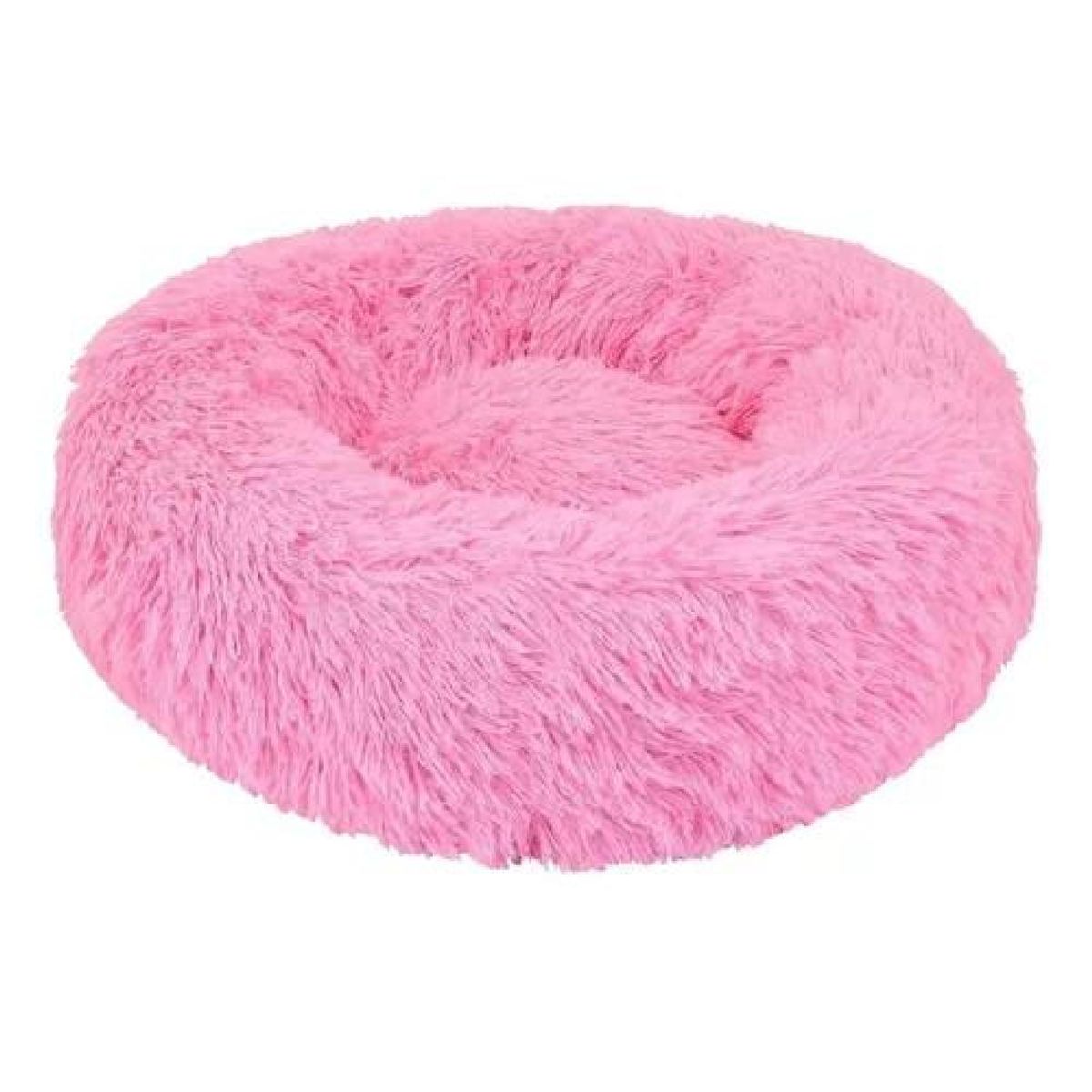 GENERICO - Cama antiestrés de felpa para perros y gatos 50 cm rosado