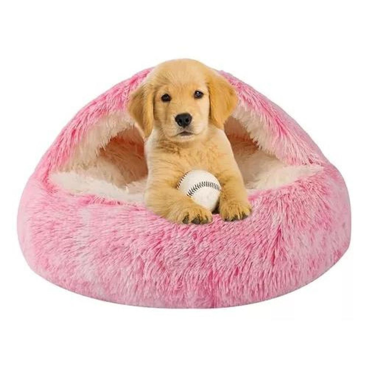GENERICO - Cama antiestrés premium para mascotas 50 cm rosado