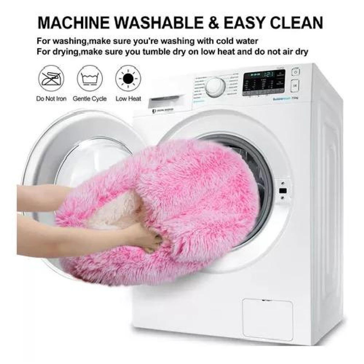 GENERICO - Cama antiestrés premium para mascotas 50 cm rosado