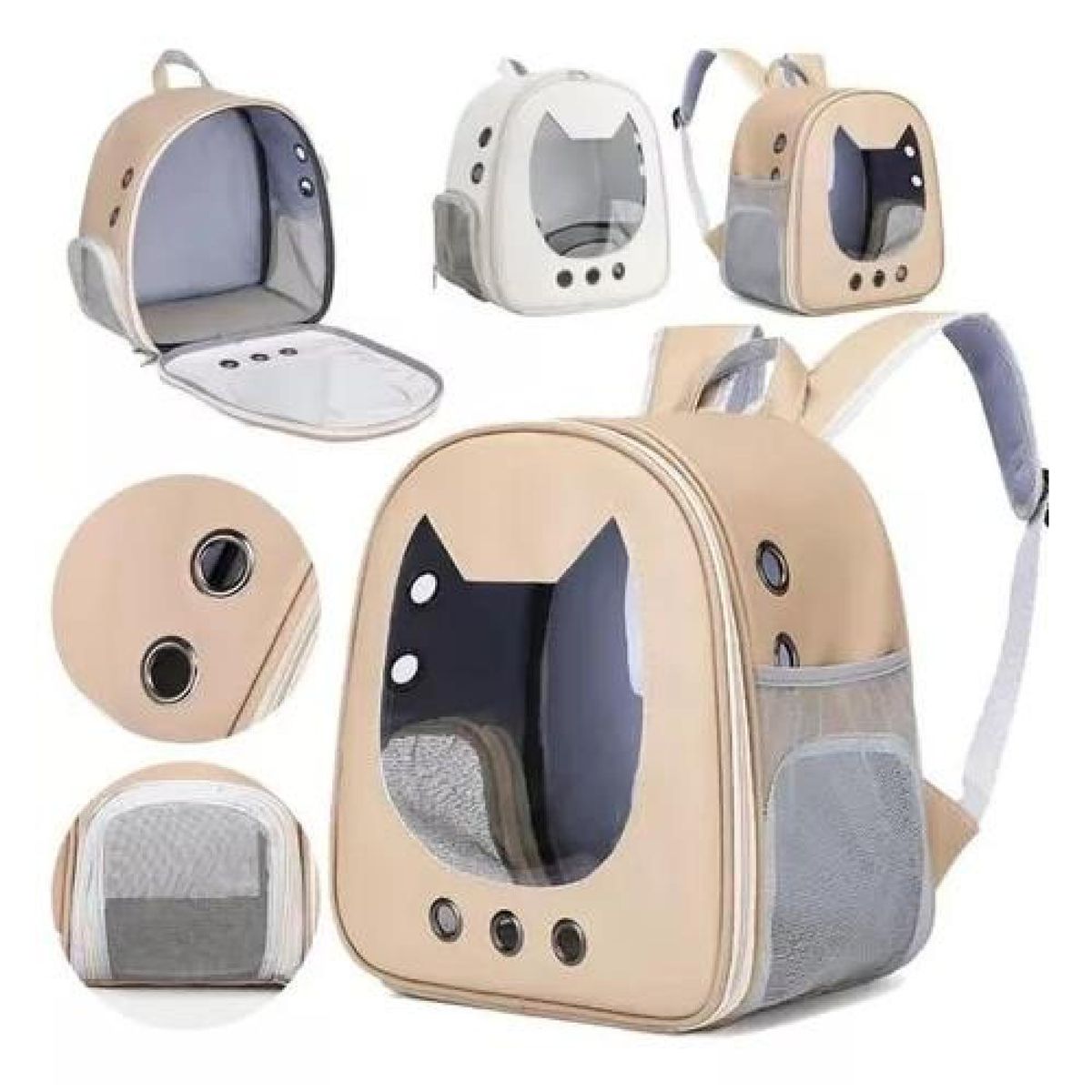 Bolso Mochila Transportadora para Gatos -  Rosado, marca GENERICO - Foto 2