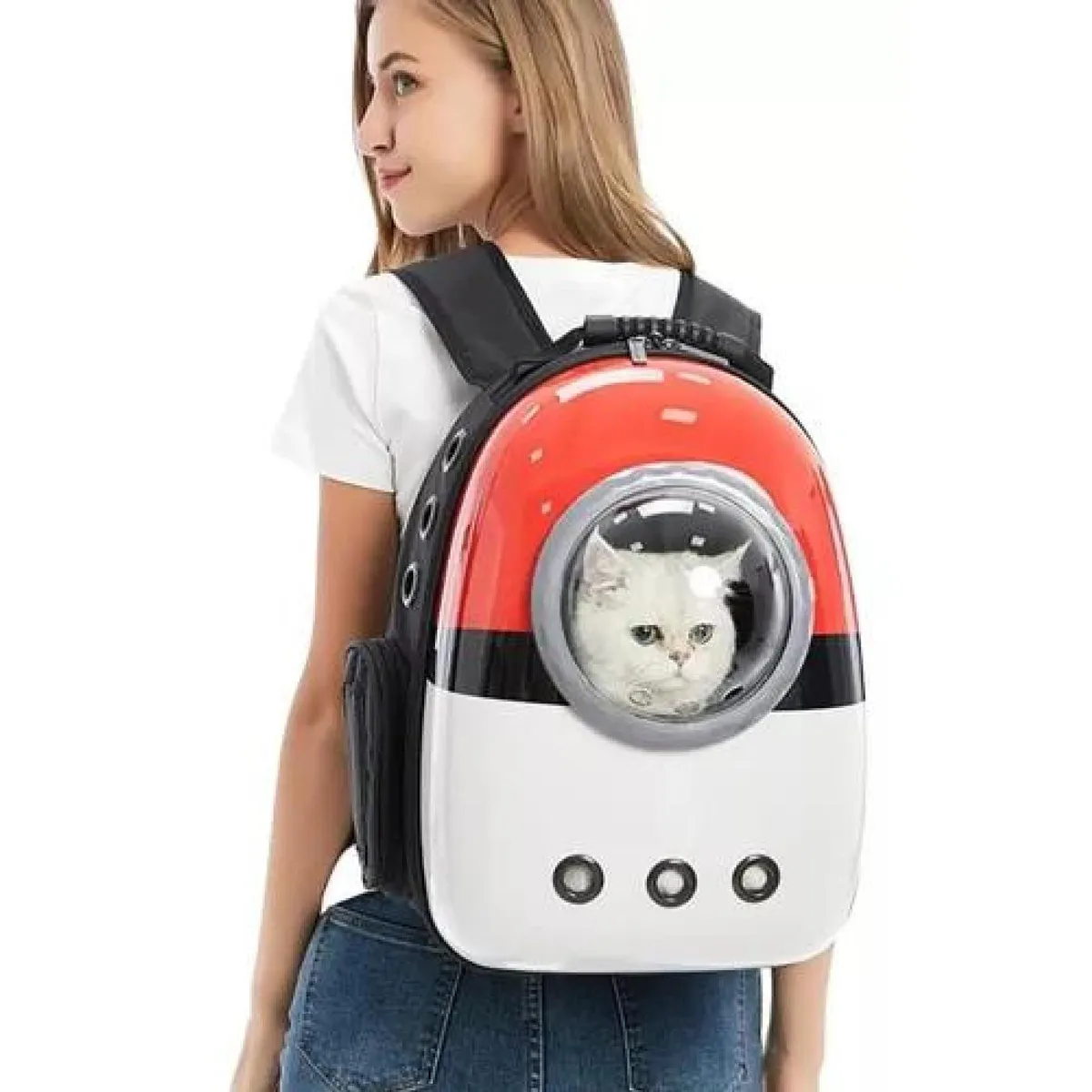 GENERICO - Mochila bolso ojo transparente para mascotas  multicolor