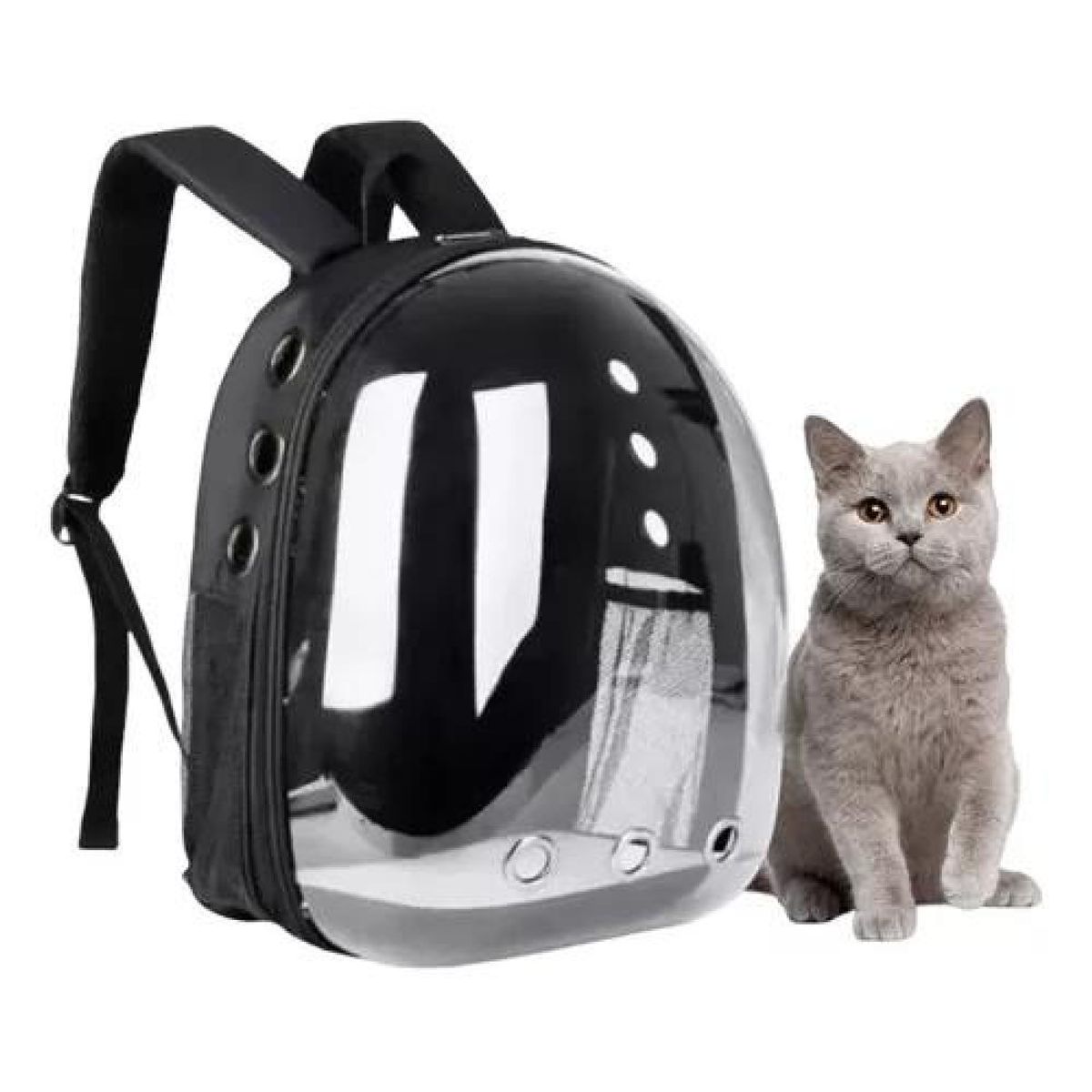 GENERICO - Mochila transportadora transparente para mascotas