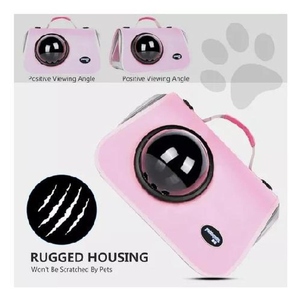GENERICO - Bolso de transporte cápsula para mascotas  rosado