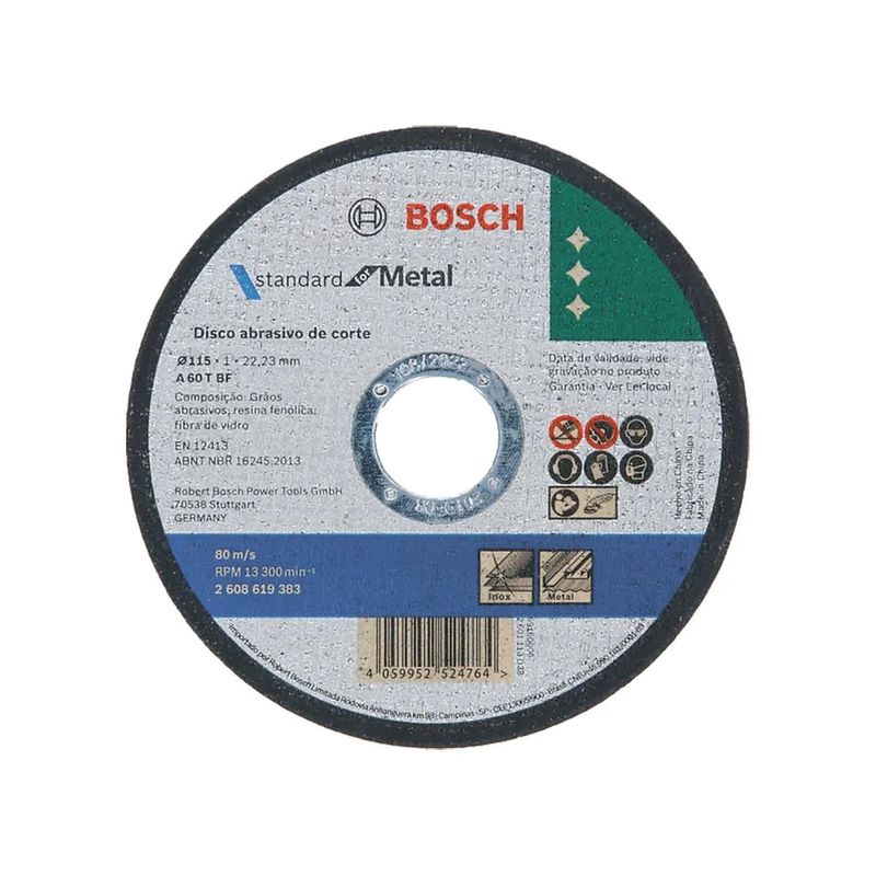BOSCH - Pack 50 Discos De Corte Standard Para Metal Bosch 115x1,0mm