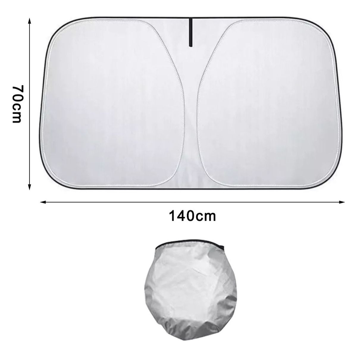 GENERICO - 140cmX70cm Parasol Plegable Para Parabrisas De Automóvil Bloquea Rayos