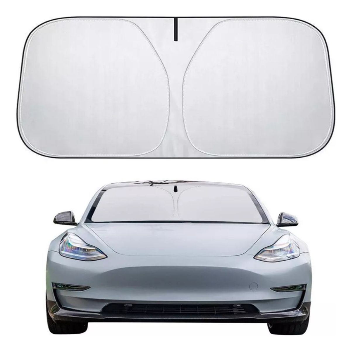 GENERICO - 145x80cm Parasol Plegable Para Parabrisas De Automóvil