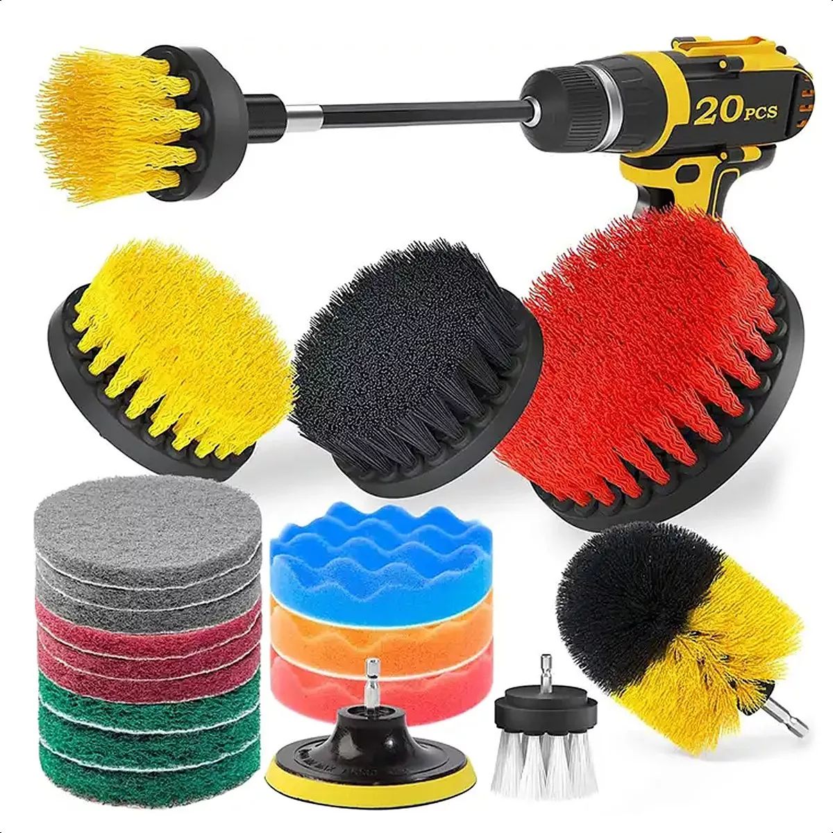 GENERICO - 20 Pcs Juego De Cepillo Limpieza  Kit Para Limpiar Paredes