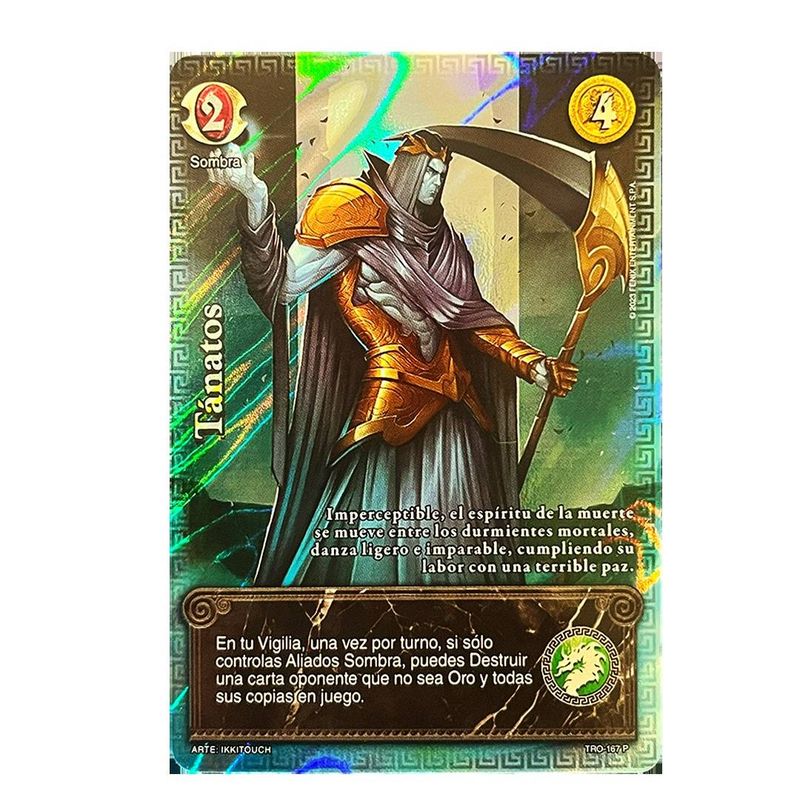 MITOS Y LEYENDAS - Carta Promo Tanatos Troya Furia Ext Myl