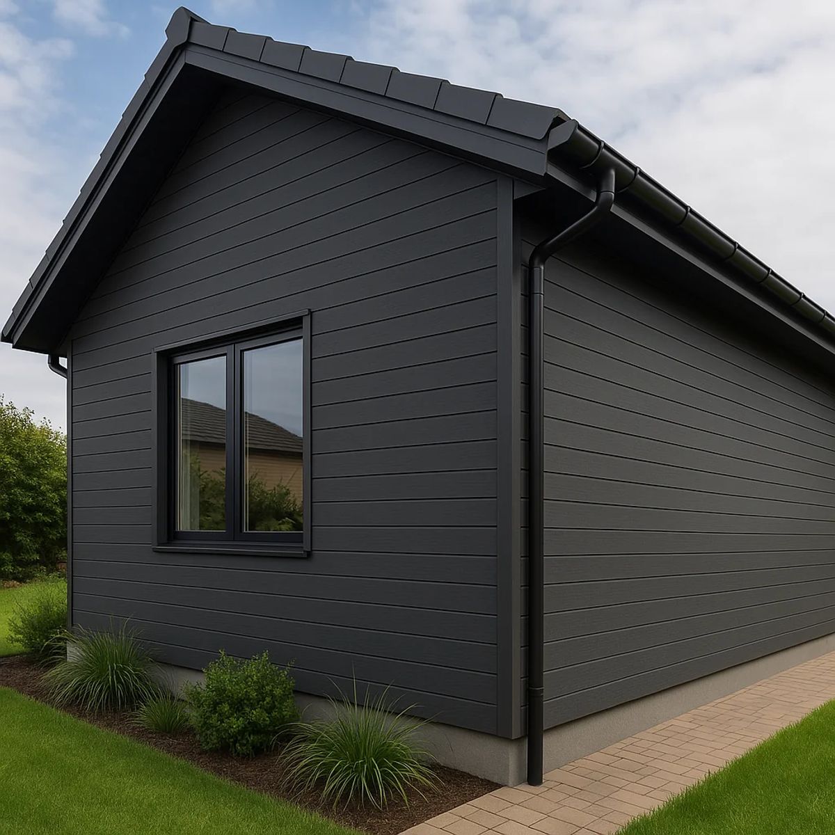 KLIK - Pack de 5 Revestimientos Siding WPC exterior Color Gris Azul