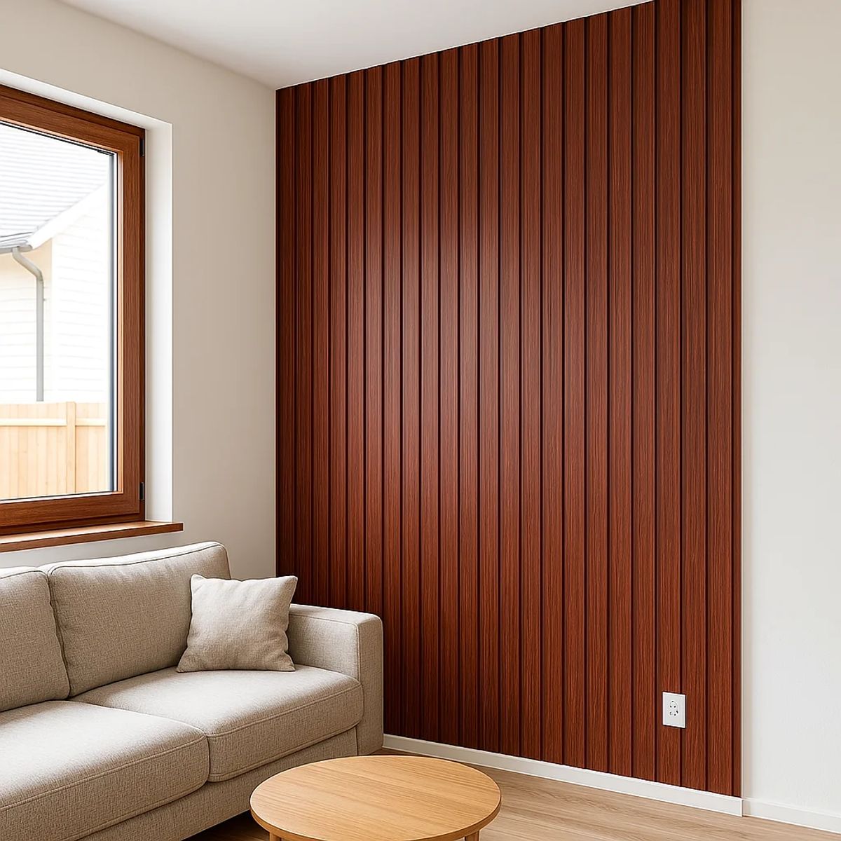 KLIK - Pack de 16 Revestimientos Siding WPC interior color Nogal