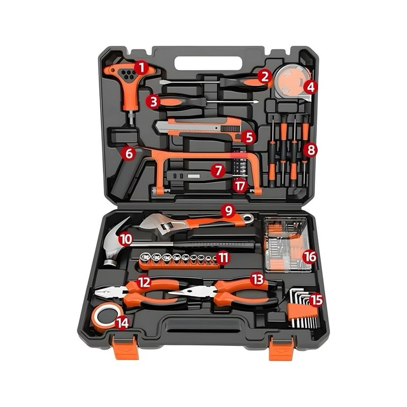 LUBABYCAS - Set Herramientas 105 Piezas 17 Tipos Con Caja By LuBabycas