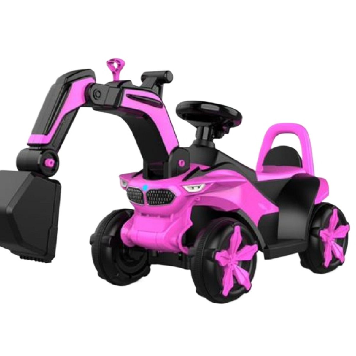 U BUY - Excavadora Eléctrica Montable Música Luces Niños Rose