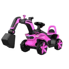 U BUY - Excavadora Eléctrica Montable Música Luces Niños Rose