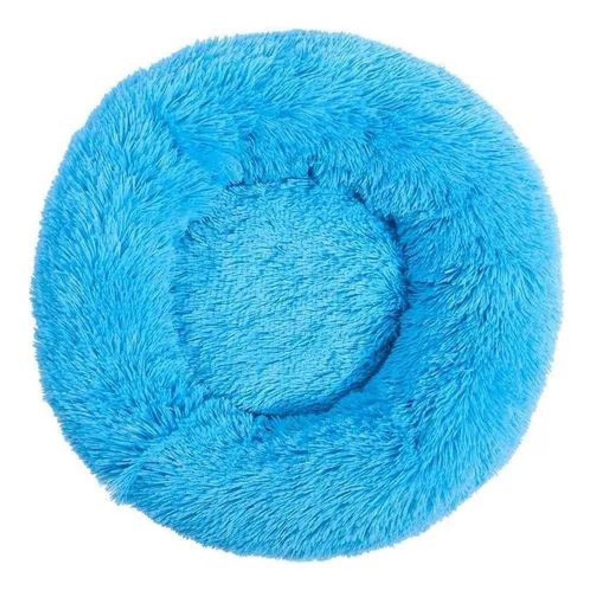 GENERICO - Cama para mascotas felpa antiestrés 80 cm XL celeste