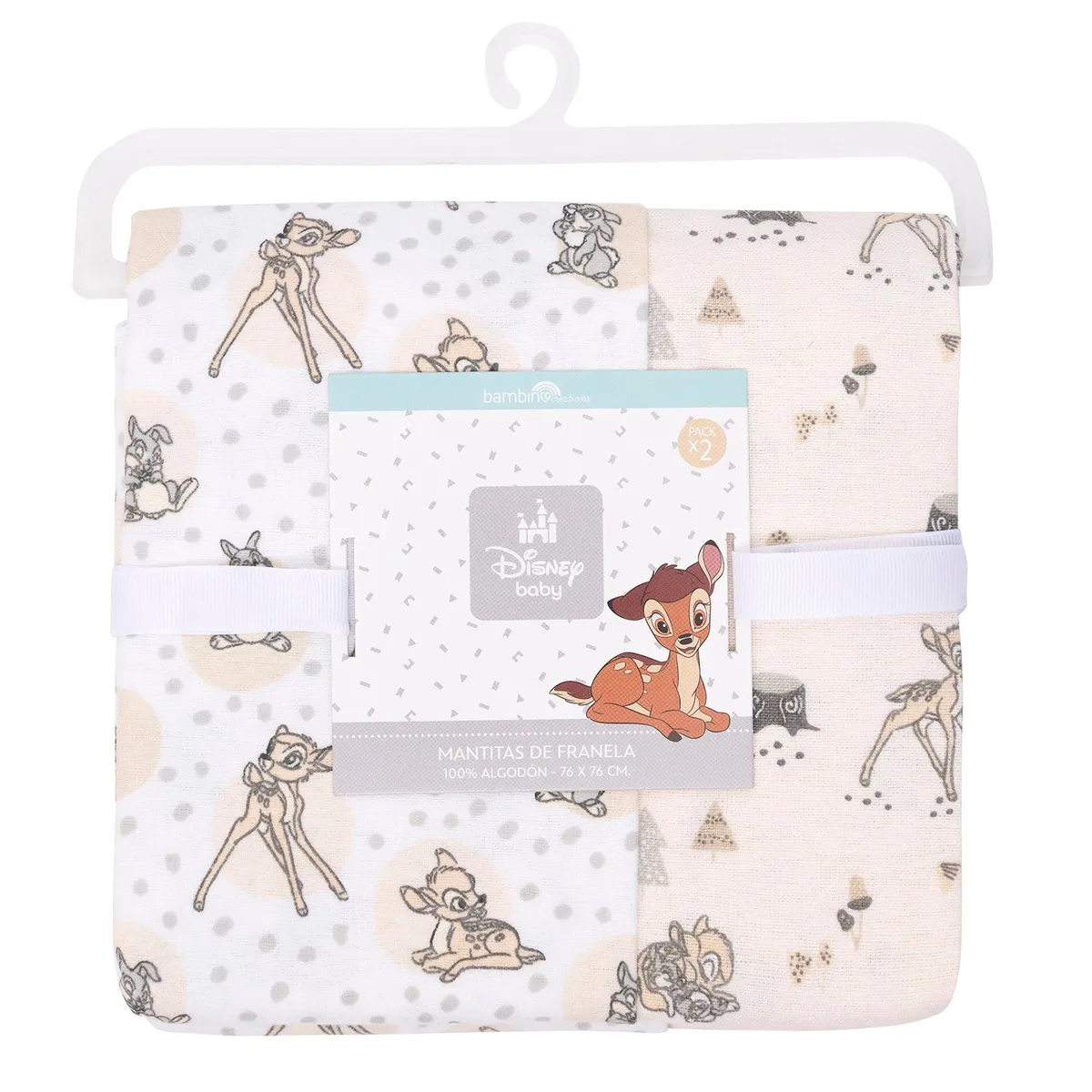 BAMBINO - Set 2 Mantita Bambino Franela Bambi Unisex