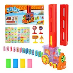 GENERICO - Tren juguete dominó automático juego para niños y niñas personaje rojo