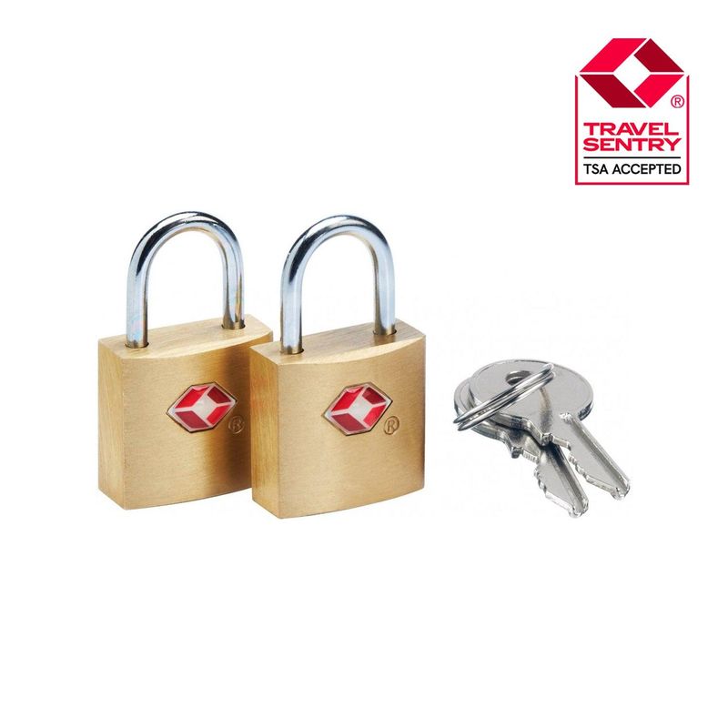 GO TRAVEL - Par Candado Tsa Bronce CLlave Go Travel GT350