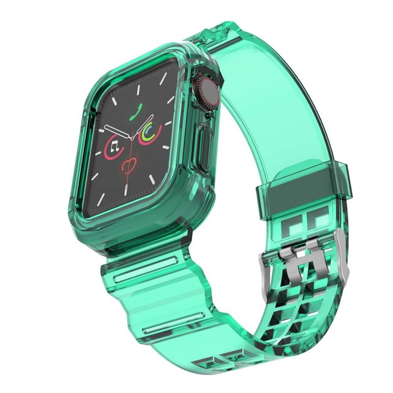 GENERICO - Correa Protectora Silicona Para Apple Watch 42-44-45 MM - Verde