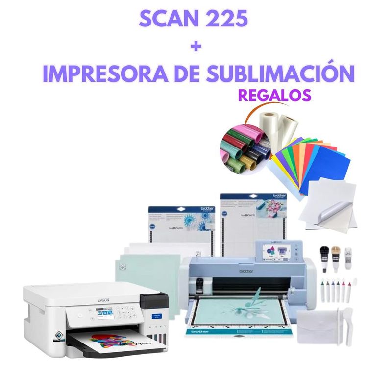 BROTHER - Plotter de corte Scan SD225 Brother + Impresora Sublimación + Regalos