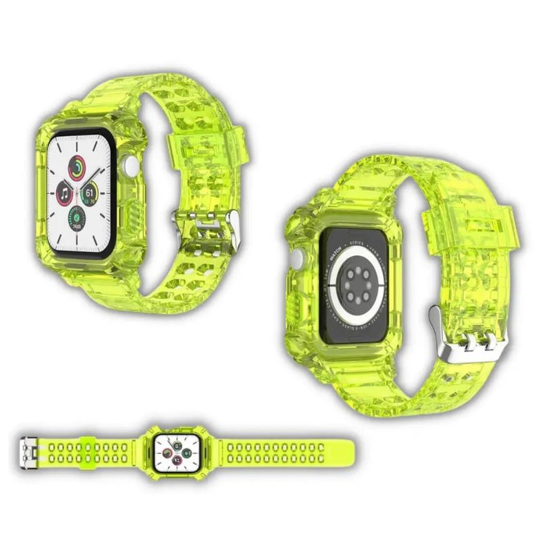 GENERICO - Correa Protectora Silicona Para Apple Watch 38-40-41 MM - Verde