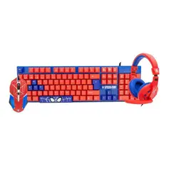 DISNEY - Kit Gamer Spiderman 3 En 1 Teclado/mouse/audifono