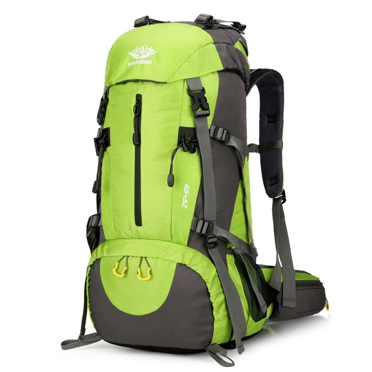GENERICO - Mochila Senderismo Trekking Impermeable 45+5L Naranja Verde