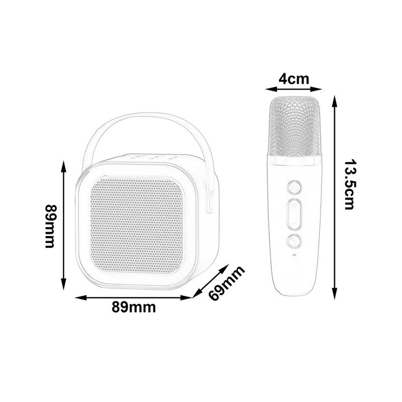 GENERICO - Altavoz Bluetooth Inalámbrico Con Micrófono Para Niños Beige