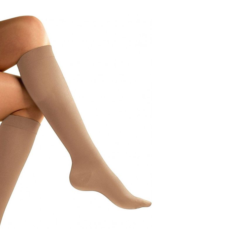 GO TRAVEL - Calcetines de compresión para Viaje Go Travel GT797 Talla S Nude