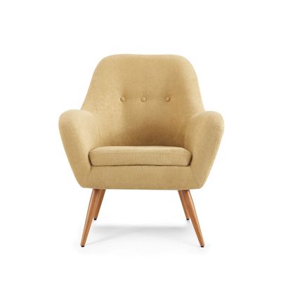 Imagen 2 del producto Kit 2 Poltronas Bartolo Pata Metálica Tela Custard