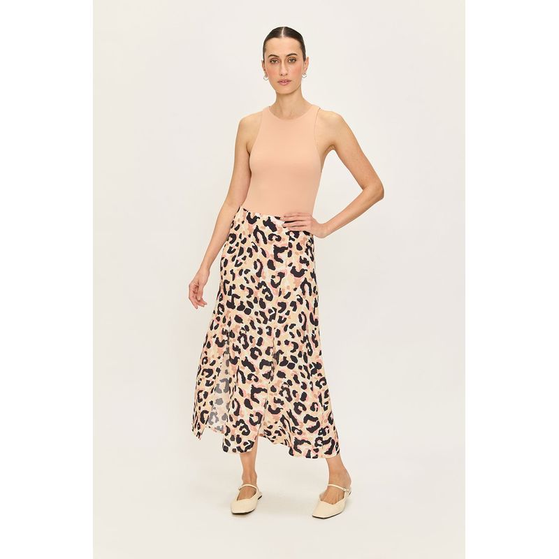 ASH - Falda Larga Café Mujer Ash