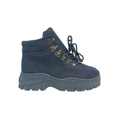 PAND G - Botin Azul Plataforma Mujer